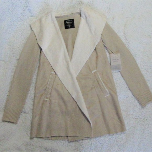 Cavalini Jackets & Blazers - Cavalini Open Front Soft Oatmeal Faux Fur Jacket